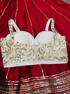 Navratri Style Red Lehenga Set