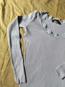 Lavender Ribbed Top