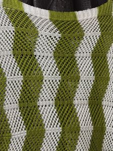 Green &amp; White Knit Top