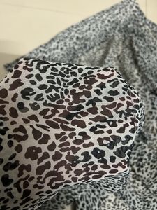 Zebra Print Shrug With Inner