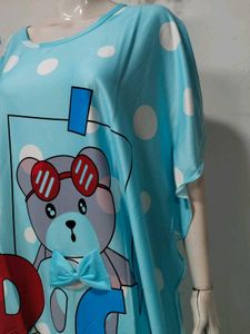 Cute Bear Print Night Suit