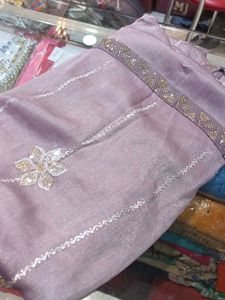 Embroidered Lilac Saree (Issue)
