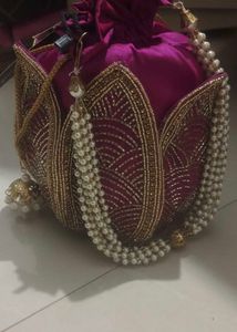 Nr By Nidhi Rathi Potli Hand Work Pearl Chain