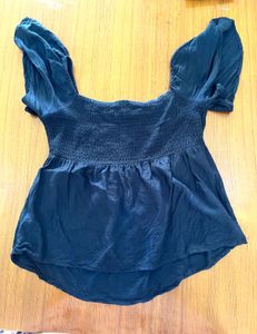 Bossini Black Smocked Top