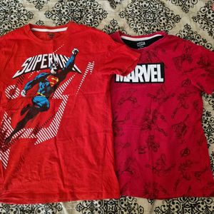 Kids Marvel And Superman Tshirt Set ✨️