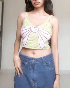 Atena Crochet Bow Top