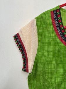 Green Embroidered Kurti