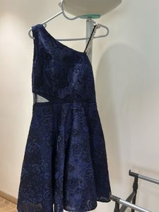 Fixed price lovely blue colour off shoulder dress