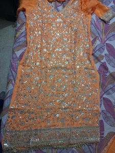 Suit With Havy Mukesh Work
