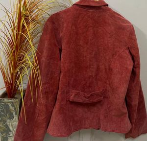Vintage Suede Button-Down Jacket