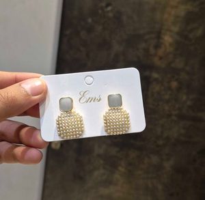 Pearl Square Shape Earrings