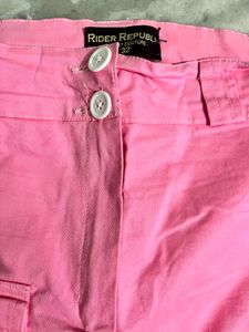Pink Cargo Trouser Pant