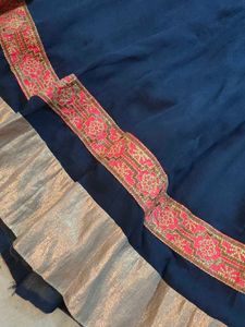 Elegant Navy Blue Ethnic Skirt