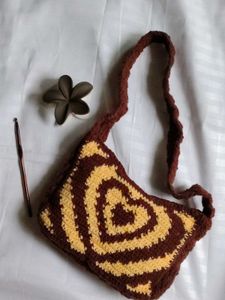 Crochet Heart Sling Bag