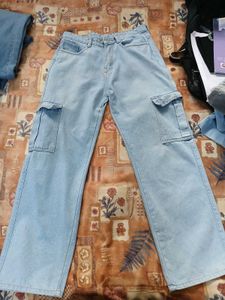Light Blue Cargo Jeans