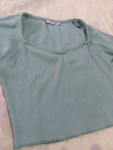 Sea Green Crop Top