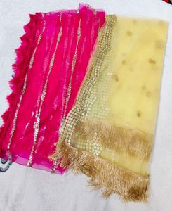 Combo of Pink &amp; Yellow Dupatta