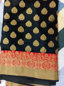 Black Saree With blouse For Women