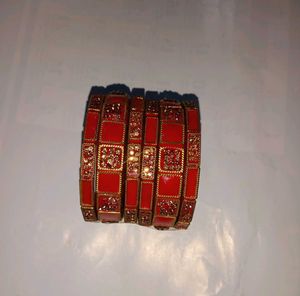 Red & Gold Bangle Set