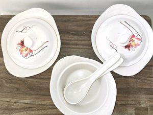 Serving Bowls with Lids &amp; Spoons