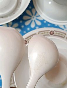 Vintage Floral Plastic Dinnerware Set