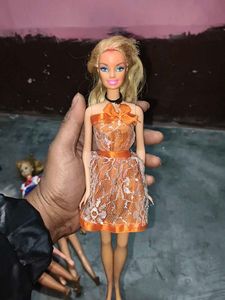 Barbie Doll in Orange Dress