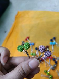 Colorful Crystal Hijab Pins 4 Pin