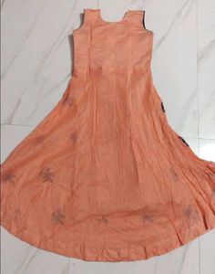Peach Embroidered Kurta