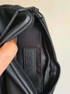 ZARA Rubberised Pouch Crossbody Bag