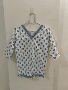 Blue & White Kurta