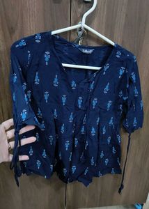 Floral Print Short Kurta