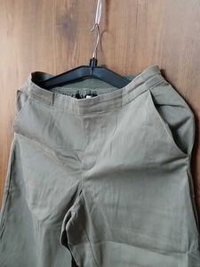Women Tan Slight Elastic Pant