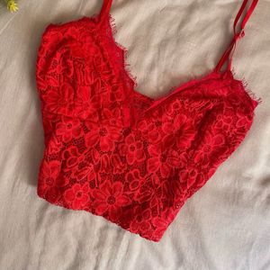 Lace Red Bralette