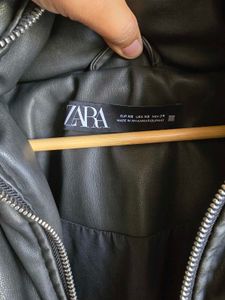 Zara Black Faux Leather Jacket