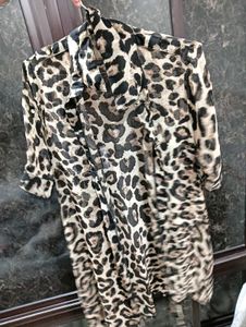 Leopard Print Long Shirt