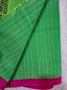 Elegant Green Printed Saree