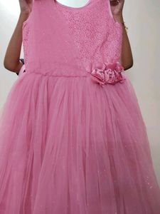 Pink Sequin &amp; Tulle Girls Dress