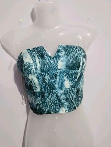 DANIM PRENTED TOP