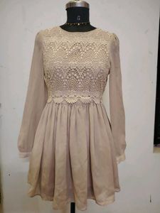 Chic Lace Detail Mini Dress