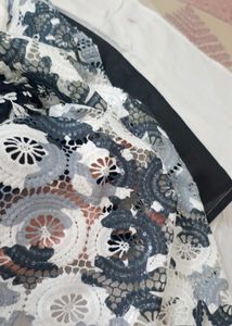Black And White Net Work Suit