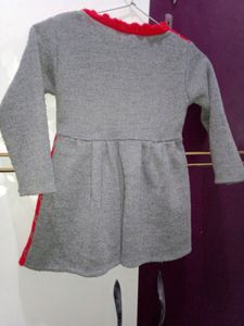 1-2 Yr Grey&amp;Red Colour Woolen Set