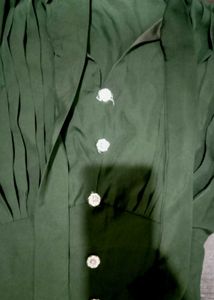 Green Button-Down Top