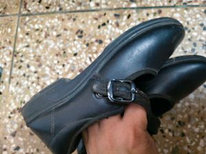 Action Brand Black School Shoes In 1 Number