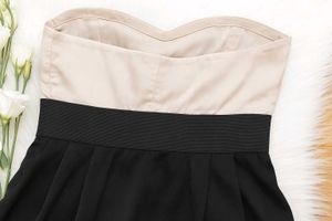 Chic Black &amp; Cream Cocktail Dress