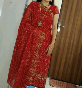 Awesome Heavy Embroidered Party Wear Leheng❤️