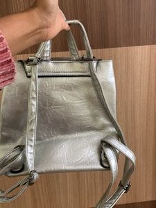Stylish Silver Backpack