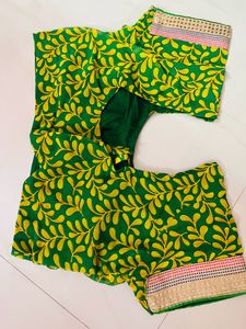 Beautiful Peacock Green Col Blouse
