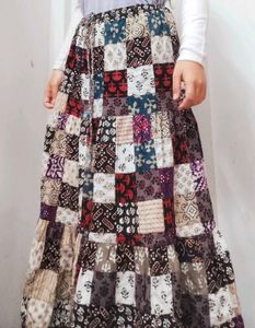 Boho Patchwork Maxi Skirt