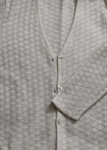 Vintage Knit Cardigan In Off white Colour