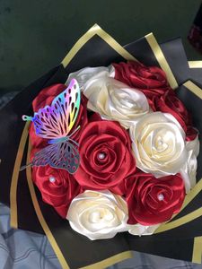 Handmade Ribbon Rose Bouquet 🎀✨😍